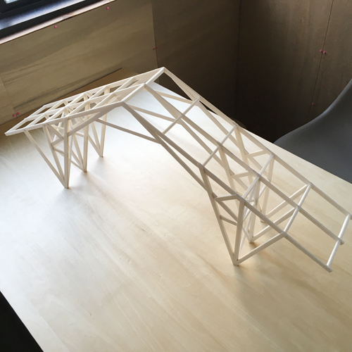 蔵王町の事務所の下屋スタディ模型