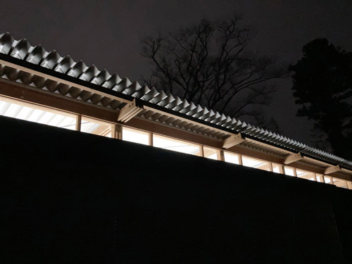 角田木造ガレージ夜景5