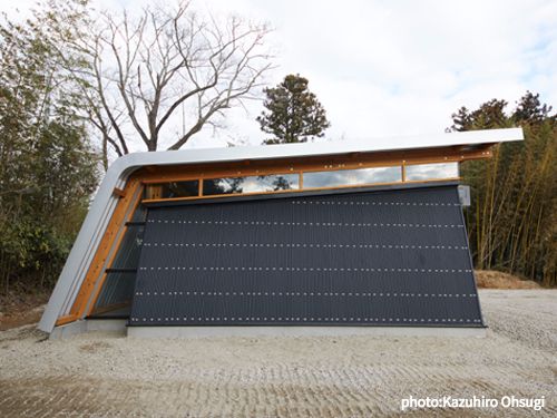 角田木造ガレージ外観6