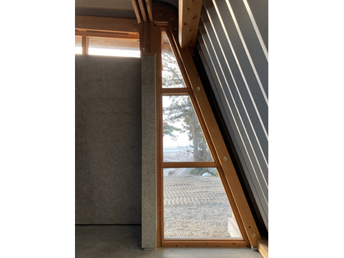 角田木造ガレージ窓詳細