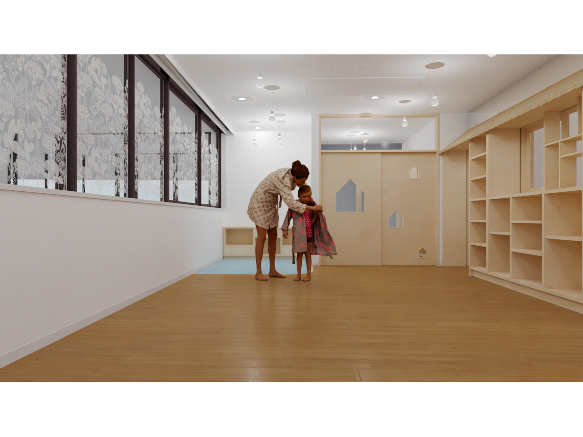 サードプレイスぽぽらす基本設計パース子供の目線2