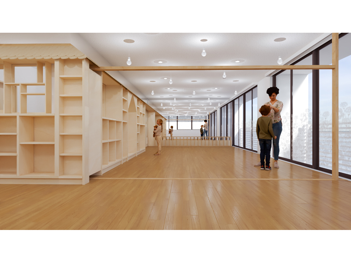 サードプレイスぽぽらす基本設計パース子供の目線4