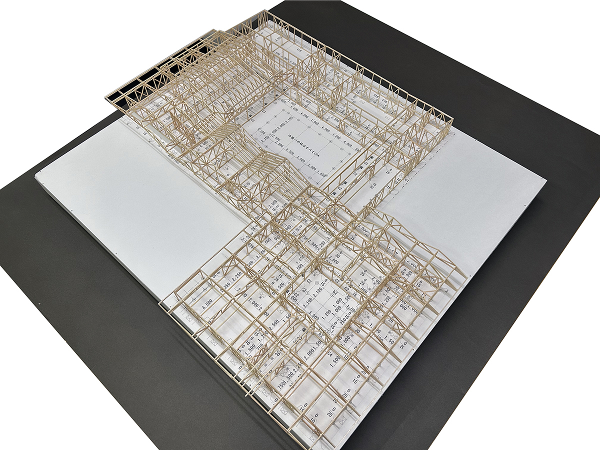 色麻町認定こども園木構造軸組模型-3