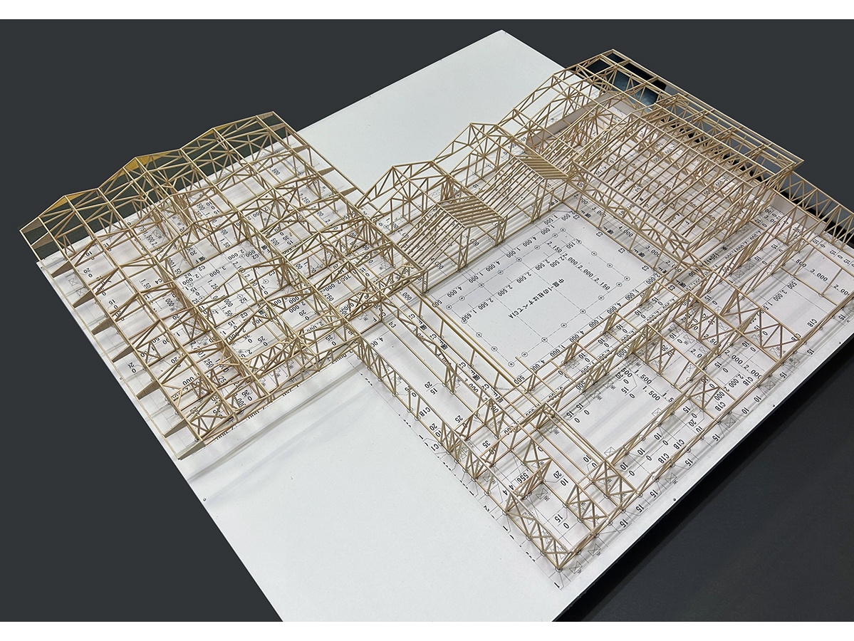 色麻町認定こども園木構造軸組模型-4
