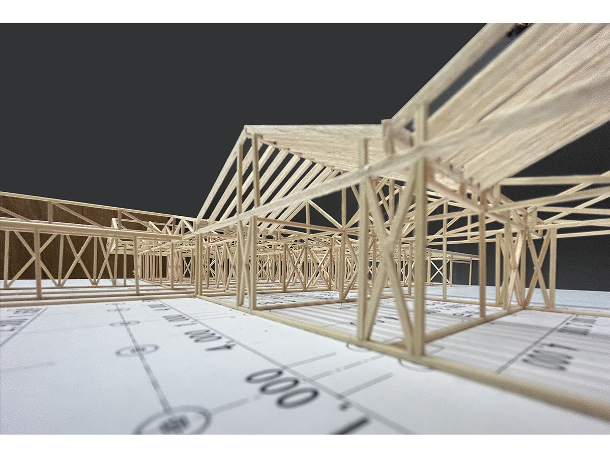 色麻町認定こども園木構造軸組模型-7