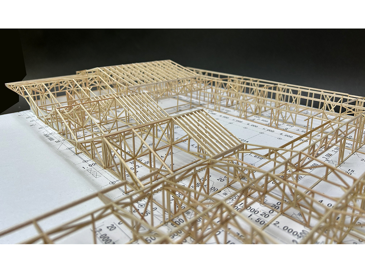色麻町認定こども園木構造軸組模型-8