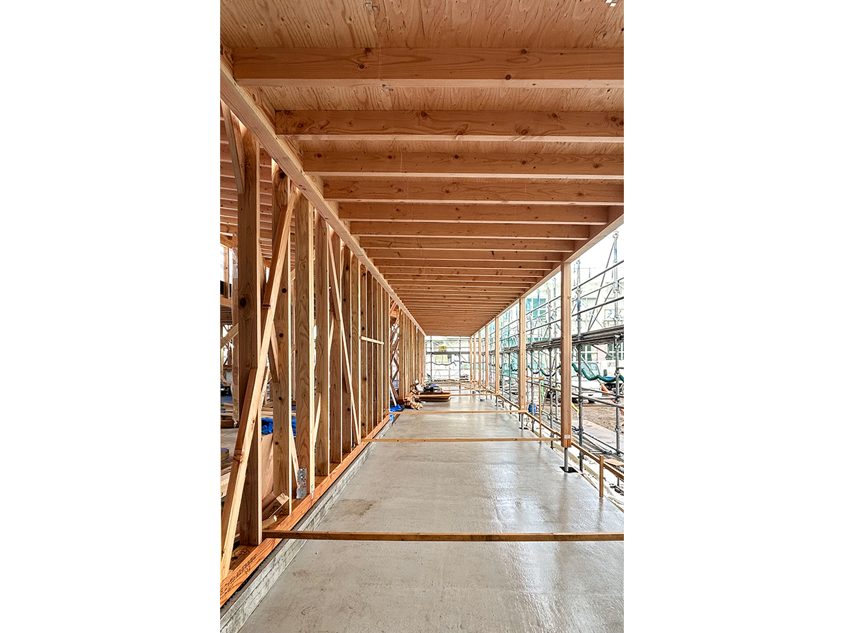 木構造工事中の色麻認定こども園-6