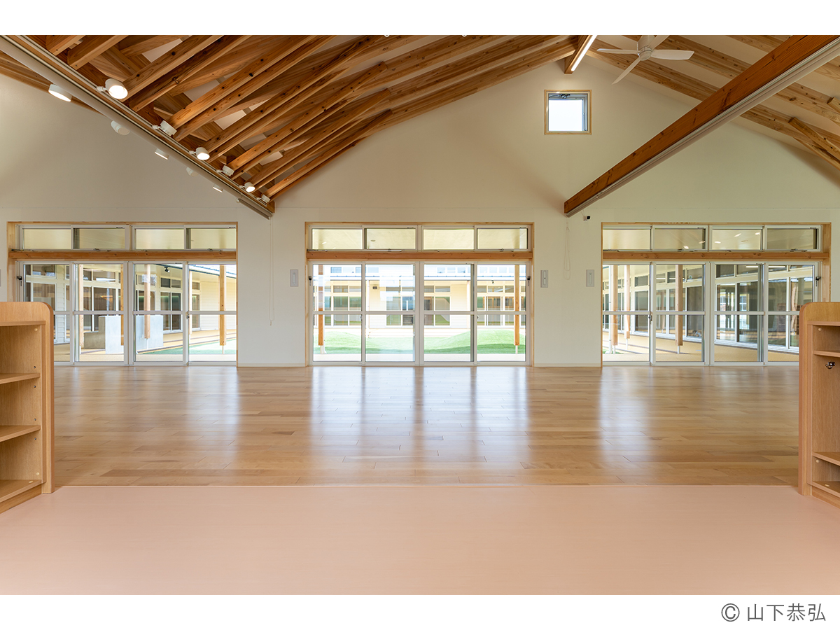 緩やかに各教室がつながる3,4,5歳児室3