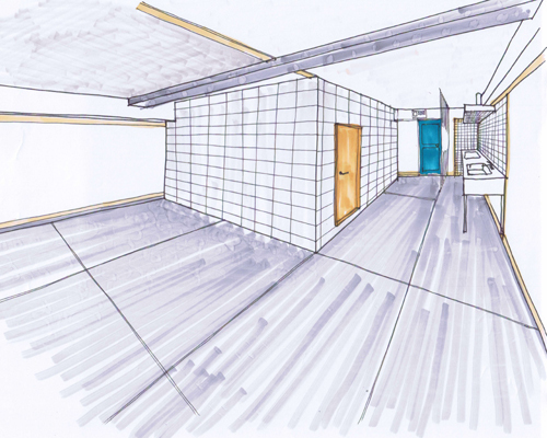 立町101号室リノベーションスケッチ