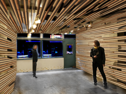 木を生かした仙台本町の美容室